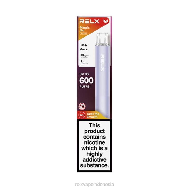 RELX MagicGo ga600 anggur tajam - Vape RELX Sekali Pakai 2R6Z42
