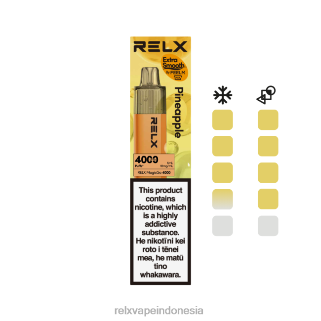 RELX Indonesia - RELX MagicGo 4000 vape sekali pakai nanas FT8HX1