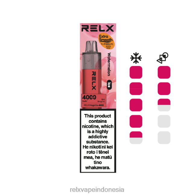 RELX Indonesia - RELX MagicGo 4000 vape sekali pakai semangka (es) FT8HX7