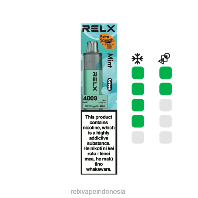 RELX Rasa Baru - RELX MagicGo 4000 vape sekali pakai mint (hijau) FT8HX4