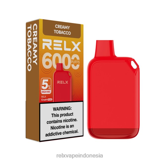 RELX Rasa Baru - RELX Crush Pocket 6000 5% tinggi bagus tembakau krim FT8HX28